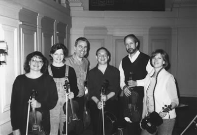 String Sextet (l to r): Shirien Taylor, Desiree Elsevier, David Heiss, Samuel Magill, Kevin Roy, Kathryn Caswell-Roy